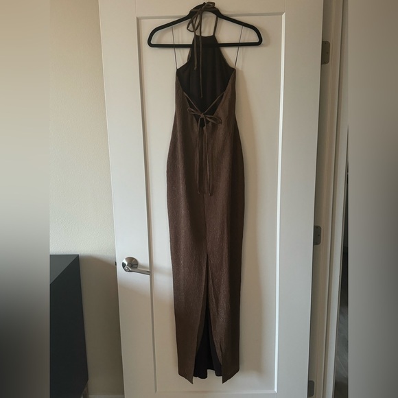 NWT RUMER Katia Maxi Dress Chocolate Small - Picture 4 of 9